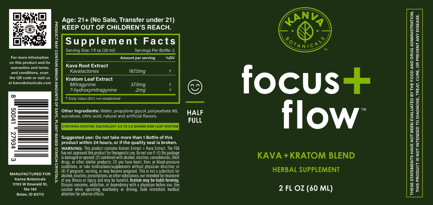 Focus+Flow™ by Kanva™ Botanicals - Kava + Kratom