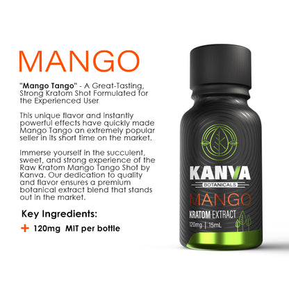 Mango Tango Liquid Kratom Shot-- 120mg Mit